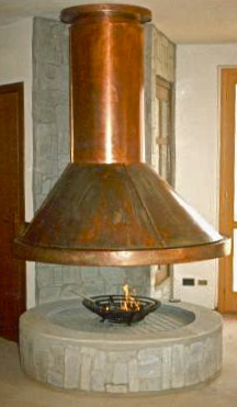 camini e caminetti in rame